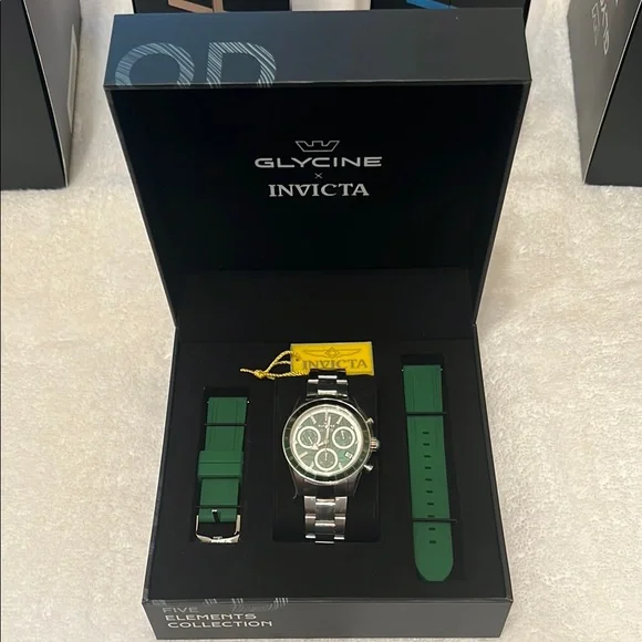 Glycine x Invicta Five Elements (Five Watch Set!)Brand New 2 Bands MSRP: $8475